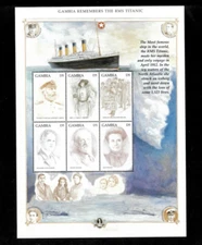 Gambia 1998 - The Titanic Ship - Sheet of 6 Stamps - Scott #2053 - MNH