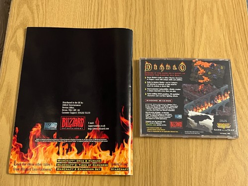 Original Big Box Blizzard Diablo Vintage 1996 PC CD-ROM -👽👾Retro Gift Idea👾👽 - Afbeelding 13 van 24
