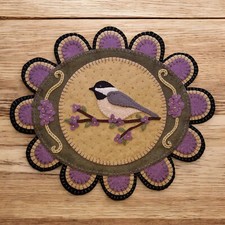 Pre-Washed Wool Blend Felt Penny Rug Kit - My Little Chickadee - Candle Mat Kit
