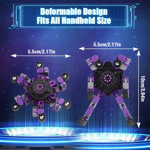 Robot Fidget Spinner Deformation Spielzeug Kinder Erwachsene Gyro Geschenk 10PCS - Bild 4 von 12