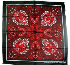 New Red Paisley Black Bandana Neck Headband Biker Scarf 100 Cotton 1760