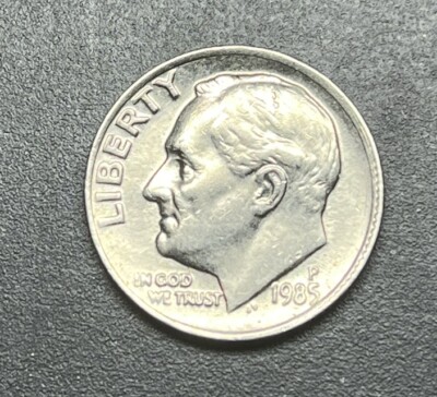 1985-P Roosevelt Dime (Collar Clash) DDR