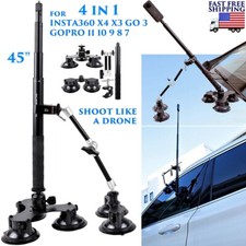 360 CAMERA TRIPLE MOUNT SUCTION CUP CAR MOUNT KIT INSTA360 X4 X3 GOPRO 11 10 9 8