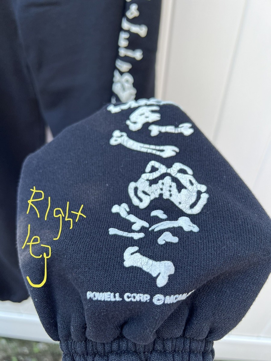 POWELL PERALTA Large Blk SweatPants BONES BRIGADE Vintage POWELL PERALTA Large Blk SweatPants BONES BRIGADE Vintage