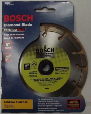 Bosch DB561 Premium Plus 5'' Dry Cutting Laser Fusion Segmented Diamond Saw Blade