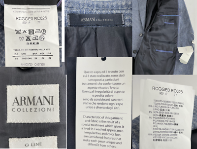 【美品】 ARMANI COLLEZIONI ウール アンコンジャケット L相当 美品】 ARMANI COLLEZIONI ウール アンコンジャケット L相当
