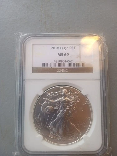 2018 american silver eagle ngc ms69 gold