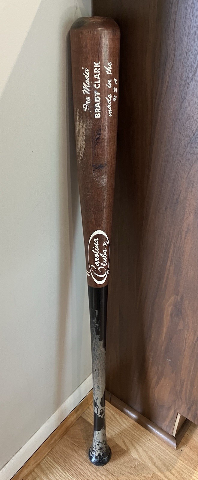 Carolina Clubs 33.5” 32 oz Wood Baseball Bat Pro Model Brady Clark