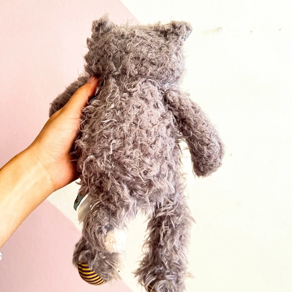 Peluche Bunnies By The Bay gris desaliñado gato gatito gatito a rayas 12” Foto 2 de 4