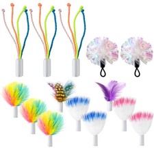 14 PCS Cat Feather Toys Replacement Crinkle Balls Fits T65 T85 4In1 5In1