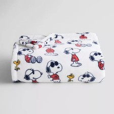 The Big One Peanuts Joe Cool Snoopy Woodstock Plush Fleece Throw Blanket 5x6ft
