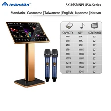 22" MIC INANDON Karaoke Player Intelligent Voice Keying Machine 22" Touch Screen