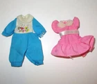 Vintage Barbie Baby Toddler Kelly Tommy Heart Family Doll Clothes Dress & Romper