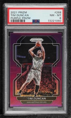 2021-22 Panini Prizm Purple Prizm 95/99 Tim Duncan #268 HOF 0u02