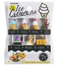 2025 Torune Ice cream  3D Food picks pick 7pcs for lunch box