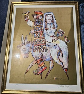 Jovan Obican Limited Edition Signed Numbered Framed Print Taking Birds Away 1985