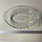 Vintage Anchor Hocking Savannah Floral Clear Glass Casserole Dish No Lid 2 Qt
