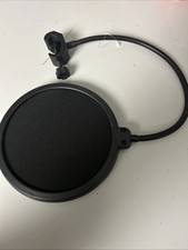 Circular Design Black Adjustable Gooseneck Clamp Microphone Pop Filter
