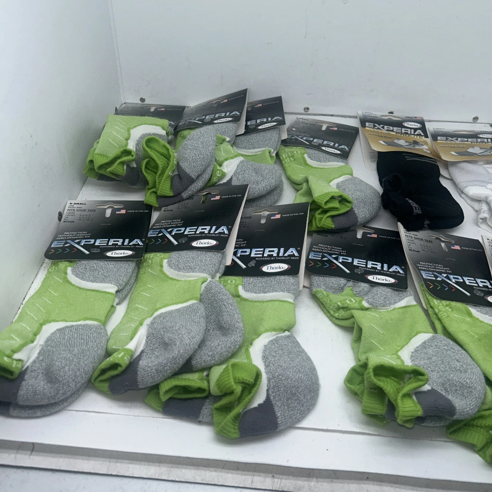 (12) Thorlos Experia Unisex Running Ultra Thin No Show Sock, X-Small W 5-6.5 T8