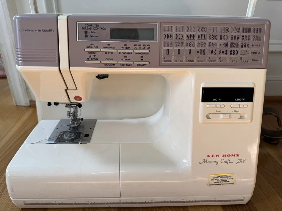 New Home Memory Craft 7500Programmable Computerized Sewing Machine No Foot Pedal - Image 2 of 4