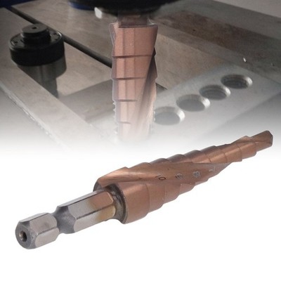 Spiral Step Drill Bit High Speed Steel Cobalt Hex Shank Steps Drills M35 9 Size