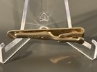 Red Rhinestone Gold Design Vintage SMALL SWANK Tie Bar Clip Simple Plain — photo 3