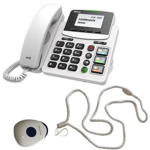 Neu: Akuvox R15P Großtasten IP Telefon SOS Funk-Anghänger Healthcare Senior