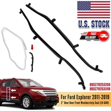 2x Rear Door Front Weatherstrip Window Moulding Trim For Ford Explorer 2011-2019