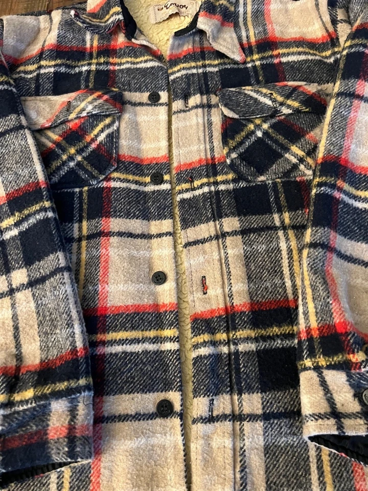 Chaqueta De Colección Envoy The Now Para Hombre Mezcla de Lana A Cuadros Forrada Sherpa Abotonada P3 Foto 2 de 4