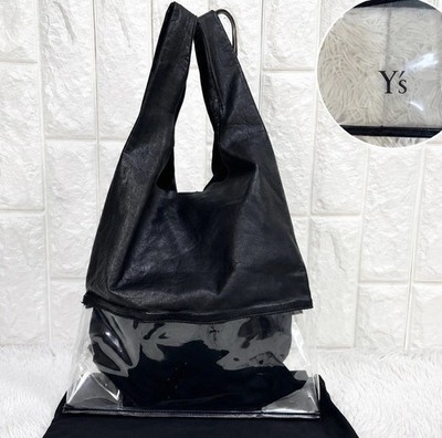 2000aw Y’s Leather Tote Bag Archive Y's Yohji Yamamoto Archive PVC Leather Tote Bag Black 2018AW Japan