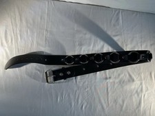 Funkplus Black Leather Bondage Ring Belt , Punk , Leather Boy .. Sz 32-36