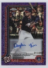 2025 Topps Chrome Update Purple Speckle Refractor 211/299 Daylen Lile Auto 18ye