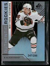 Matthew Highmore 2018 UD SP Game Used Authentic Rookies Rainbow #134 RC /296