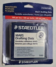 Staedtler Mars Drafting Dots 500 count Holds Drawings, Artwork in Place New