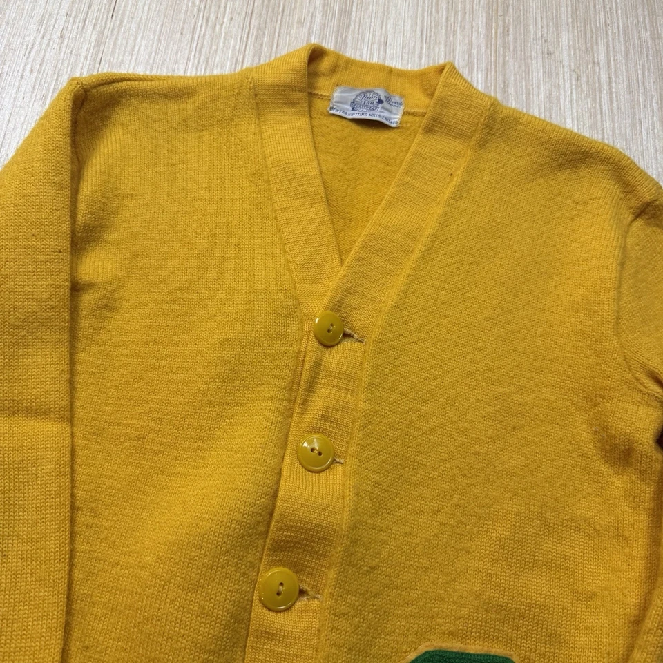 Vintage 60s New Era Letterman Cardigan Sweater XS Chicago St Jude Knitting Mills - Image 4 of 4