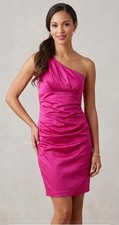 Suzi Chin For Maggie Boutique Pink Off Shoulder Cocktail Dress Sz 2