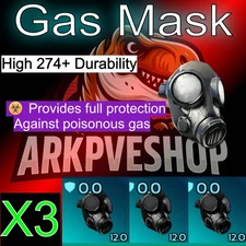 ASA🦖Ark Survival Ascended Pve Gas Mask High 274+ Durability x3