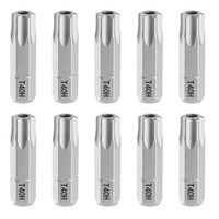 "10Stk T40H Torx Schraubendreher Bit 1/4\" Sechskantschaft 1\" LäNge 6-Punkt-Kopf"