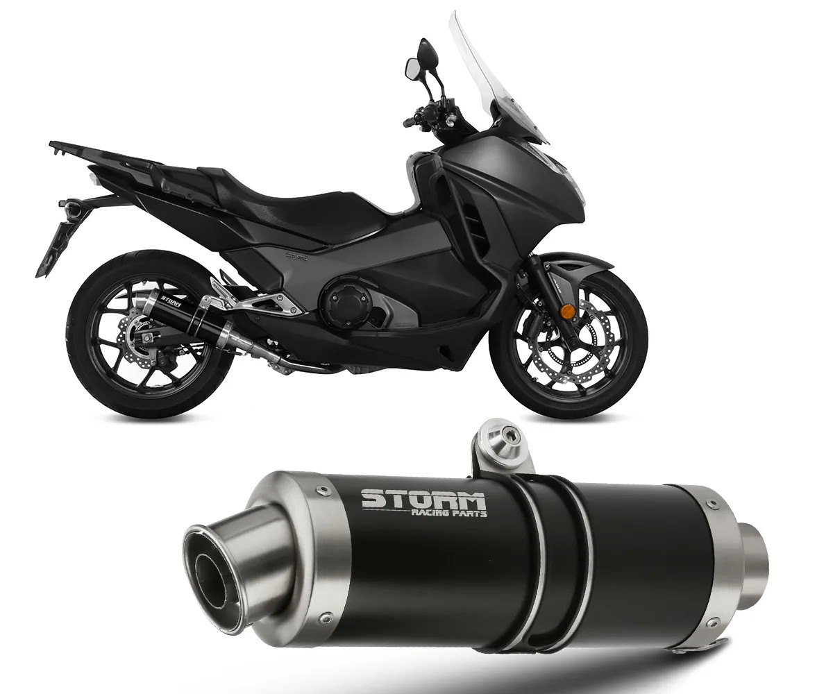 Exhaust Storm by Mivv Muffler Gp Nero Steel for Honda Integra 750 2016 > 2020
