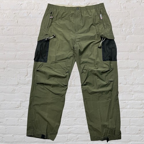 Vintage 90s Y2k Utility Baggy Cargo Pants Skater Grunge Green Men's XL - Image 1