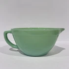 Vintage Fire King Green Jadeite Oven Ware Mixing Batter Bowl with Spout Handle