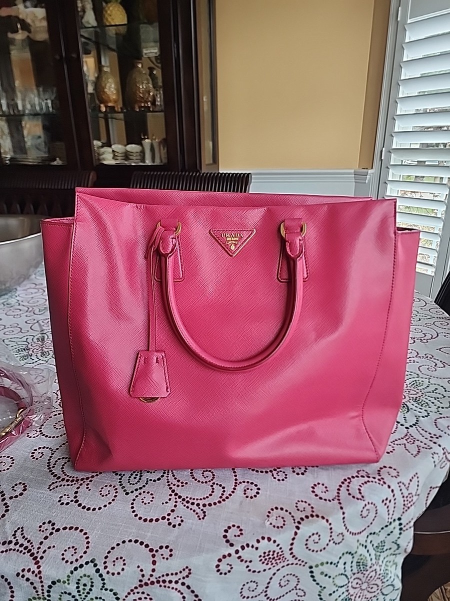 PRADA Saffiano Lux leather bag. PEONIA pink | eBay PRADA Saffiano Lux leather bag. PEONIA pink | eBay