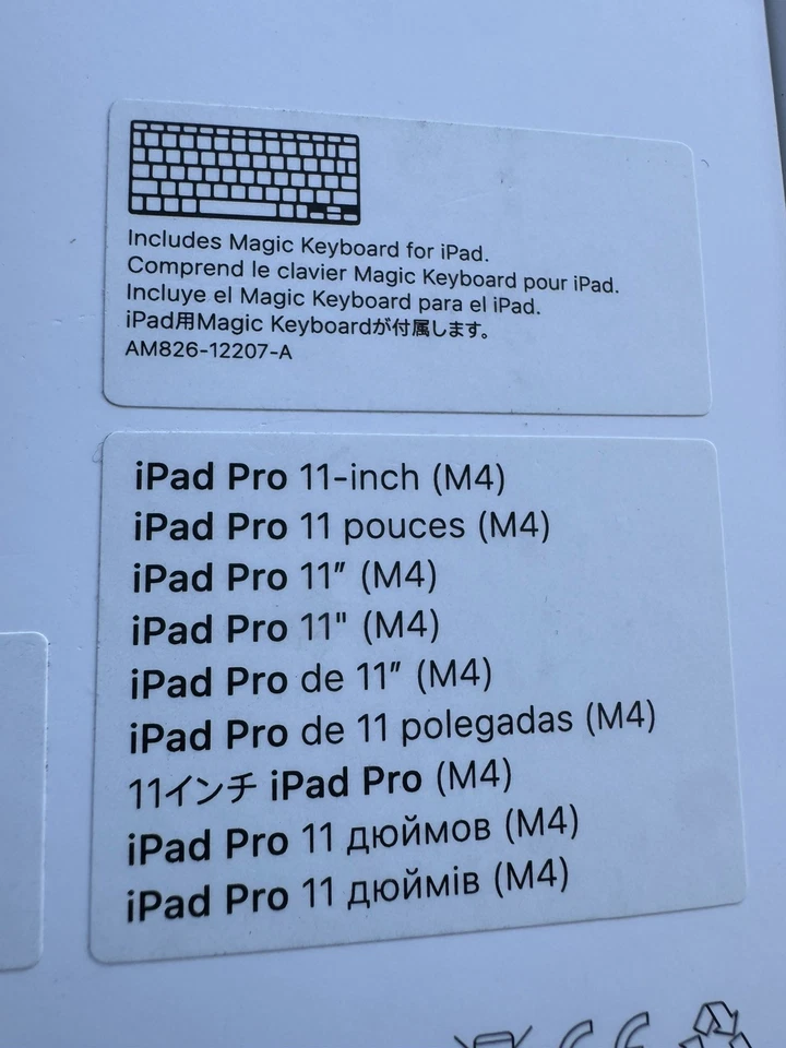 Apple Magic Keyboard BLANCO iPad Pro 11"" 2024 M4 2025 M5 (MWR23LL/A) Foto 4 de 4