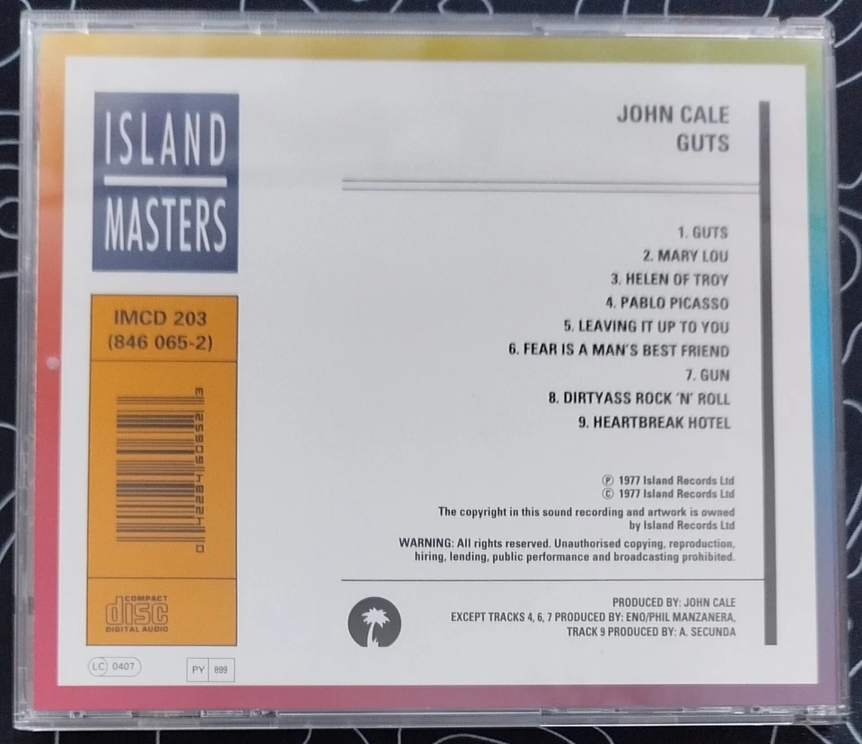 John Cale – Guts 1977 [CD] Album - Image 3 of 3