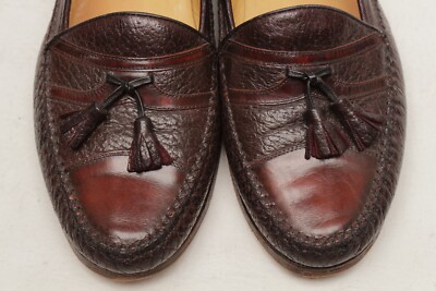 Moreschi Tassel Loafers Mens 8 M Brown Peccary Leather Slip  display picture 1