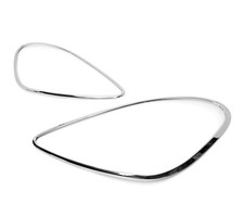 Chrome Headlights Trim Bezel Cover Surround Rim For Porsche Cayenne 18-present