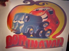 DO IT IN A VAN VINTAGE 1970's IRON ON TRANSFER CHEVY FORD DODGE VW -NICE, B-14