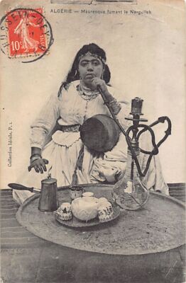 Algeria - Moorish woman smoking hookah - Ed. Ideal Collection P.S.