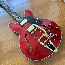 Custom "Back to the Future 1955" ES345 Cherry Red Electric Guitar Bigsby Tremolo