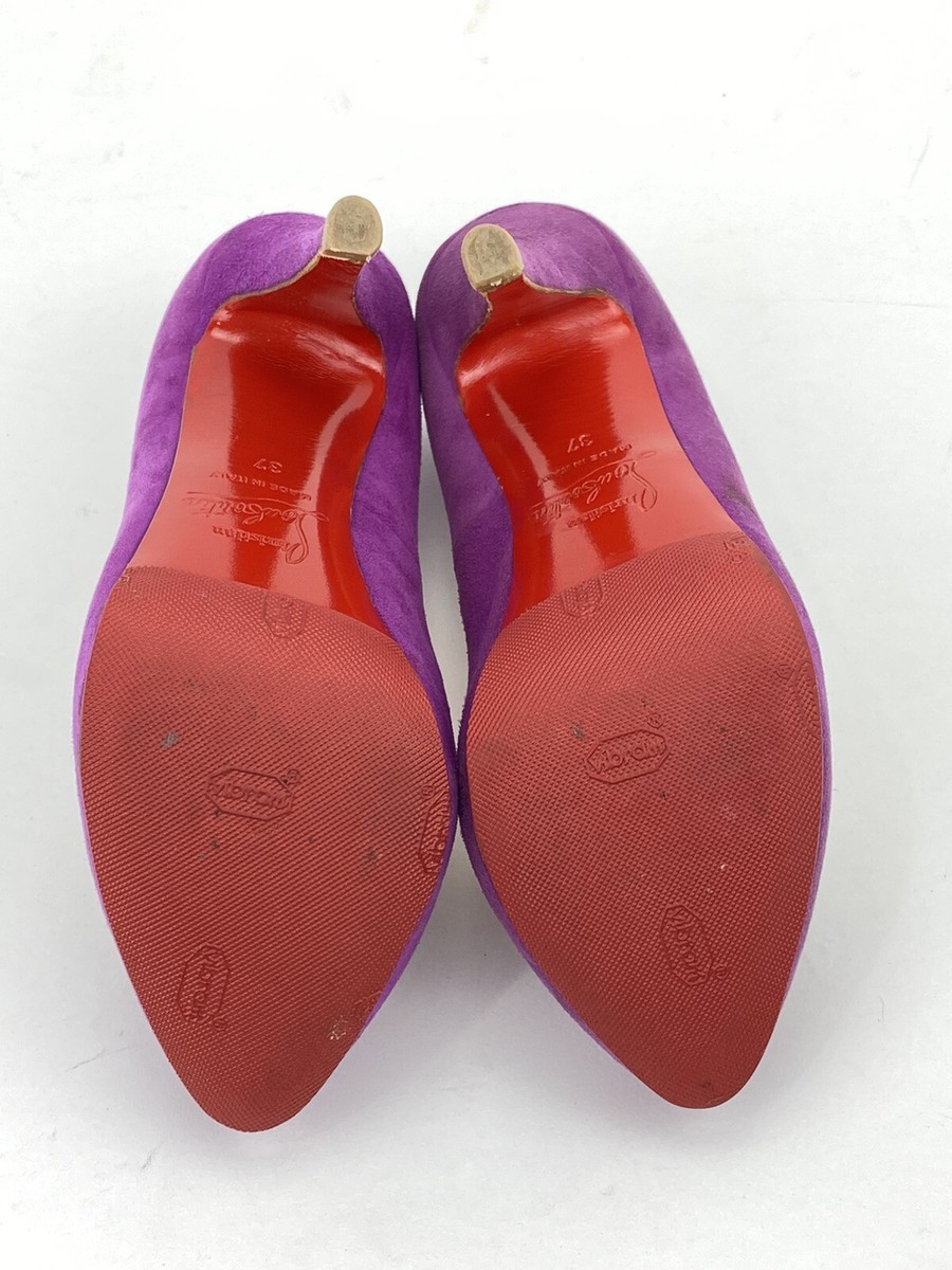 CHRISTIAN LOUBOUTIN Women's Shoes Suede Purple Pumps Heels